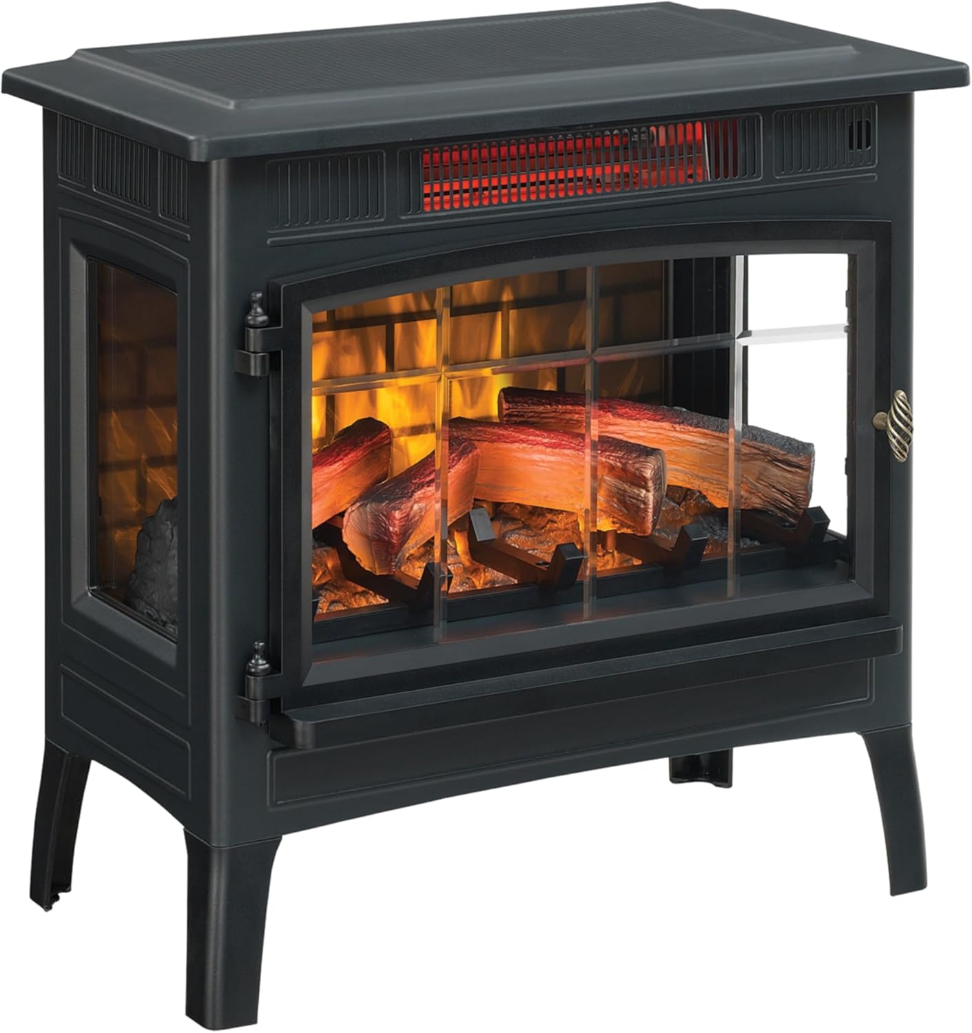 duraflame Freestanding Electric Fireplace Stove Heater with 3D Flame Effect for 1,000 Sq. Ft. Room,