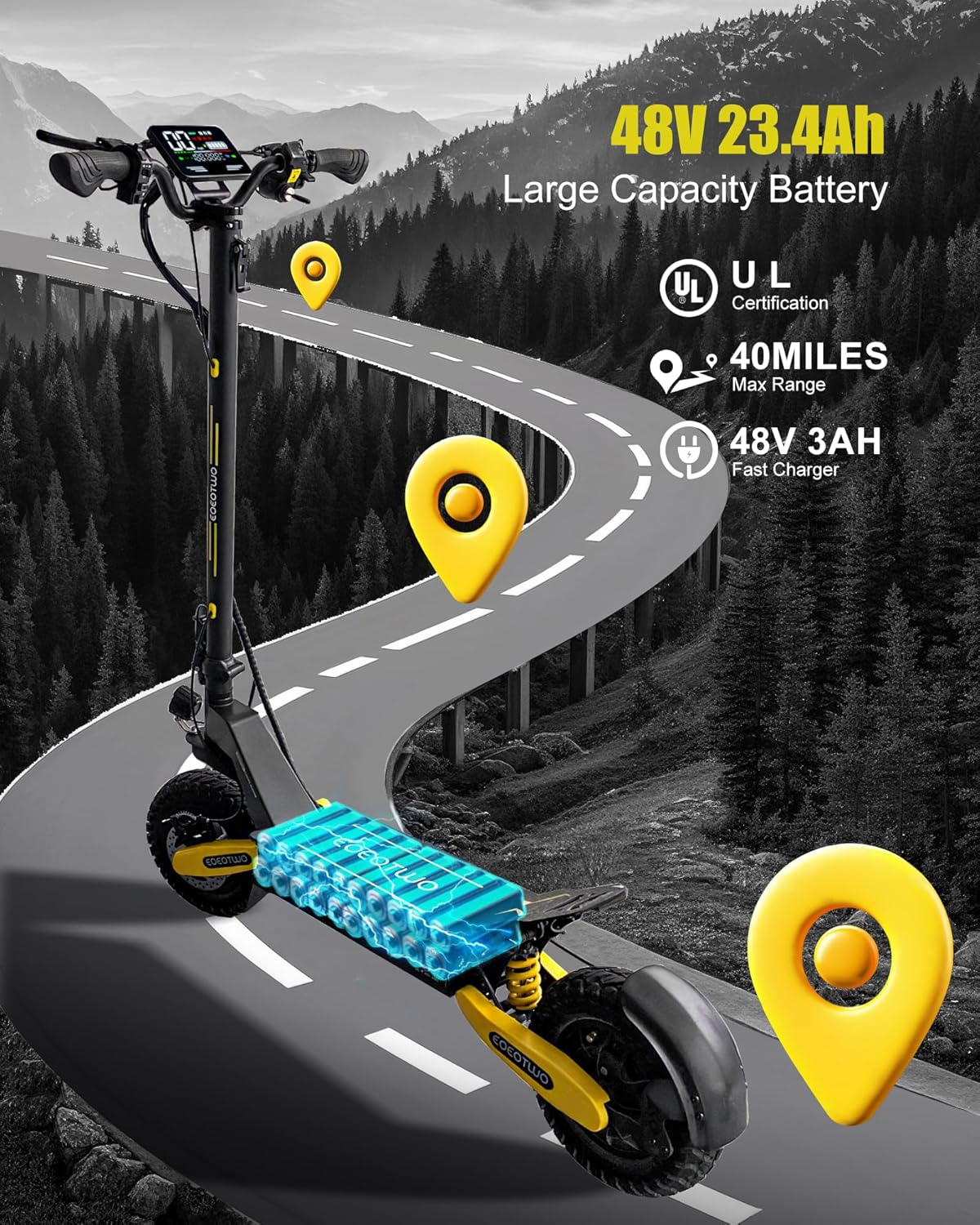 EOEOTWO Electric Scooter for Adults