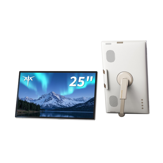 KTC 25" FHD Portable Touch Screen Monitor with Camera, Google EDLA,5000mAh Battery, Remote Control for Travel