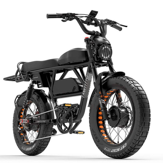 Lankeleisi X-Black Knight 1000W*2 Dual Motor 20" Fat Bike 1200Wh+960Wh Full Suspension E-Mountain Bike 25Ah+20Ah Dual Batteries E-MTB