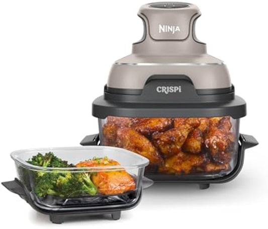 Ninja Crispi® 4-in-1 Portable Glass Air Fryer Cooking System, Plum Daydream