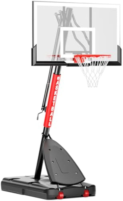 Basketball Hoop Outdoor 10 FT Height Adjustable, Portable Basketball Goals Systems with 45" Backboard for Youth Adults Kids - Backyard, Driveway, Indoor Play